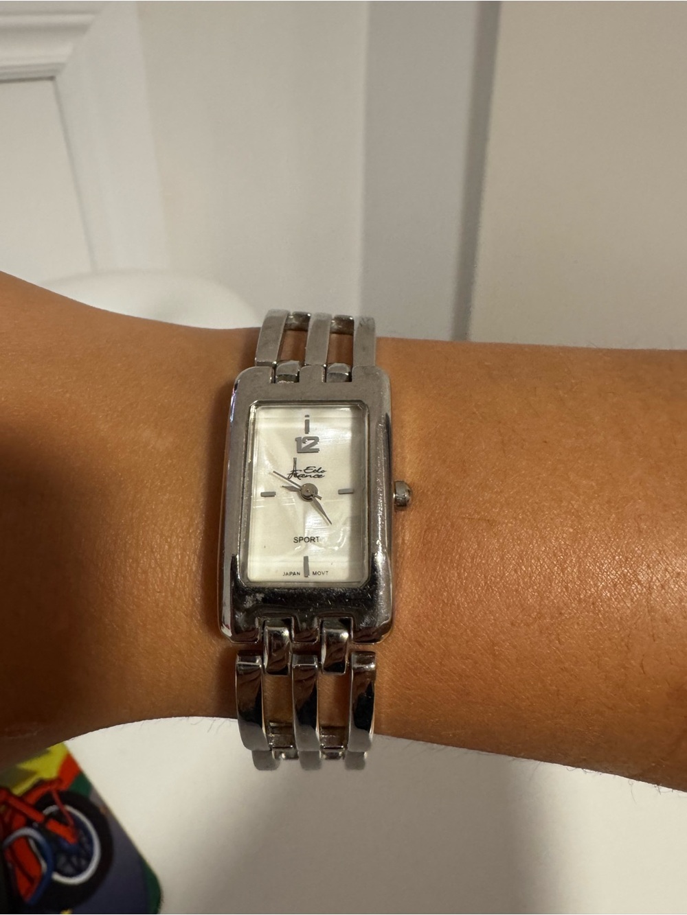 Silver Rectangular Sport Watch
